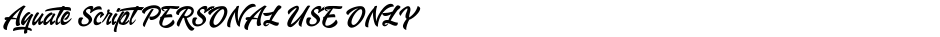 Aquate Script PERSONAL USE ONLYDemo