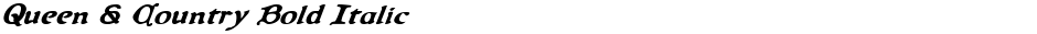 Queen & Country Bold ItalicDemo