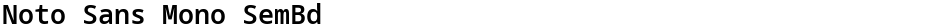 Noto Sans Mono SemBdDemo