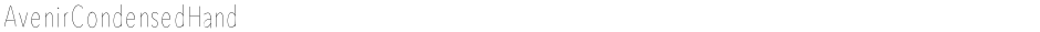 AvenirCondensedHandDemo