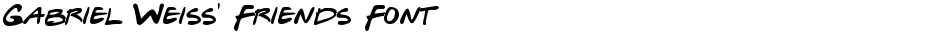Gabriel Weiss' Friends FontDemo