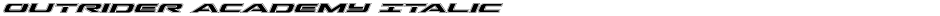 Outrider Academy ItalicDemo