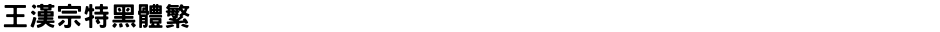 王漢宗特黑體繁Demo