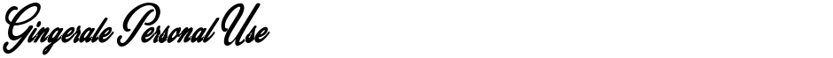 Gingerale Personal UseDemo