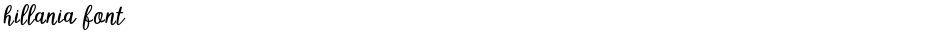 hillania fontDemo