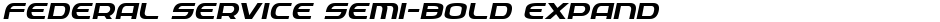 Federal Service Semi-Bold Expanded ItalicDemo