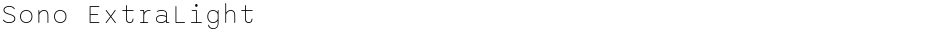 Sono ExtraLightDemo