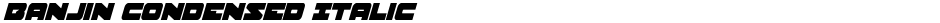 Banjin Condensed ItalicDemo