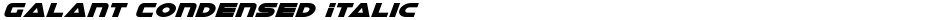 Galant Condensed ItalicDemo