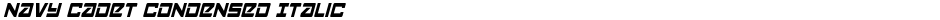 Navy Cadet Condensed ItalicDemo