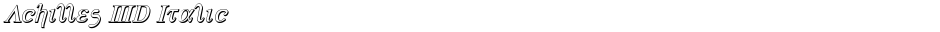 Achilles 3D ItalicDemo