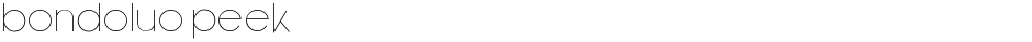 Bondoluo PeekDemo