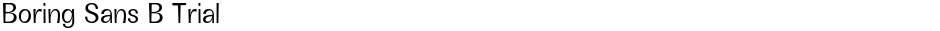 Boring Sans B TrialDemo