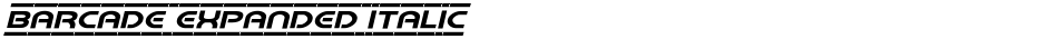 Barcade Expanded ItalicDemo