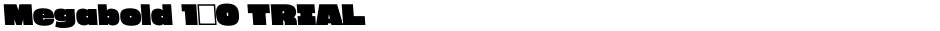 Megabold 1.0 TRIALDemo