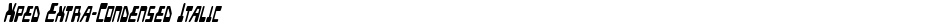 Xped Extra-Condensed ItalicDemo