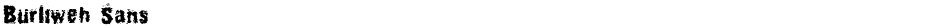 Burliweh SansDemo