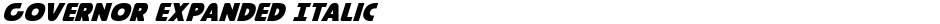 Governor Expanded ItalicDemo