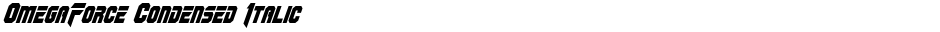 OmegaForce Condensed ItalicDemo