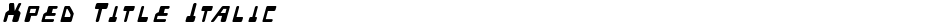 Xped Title ItalicDemo
