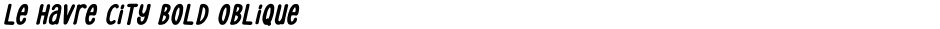 Le Havre City Bold ObliqueDemo