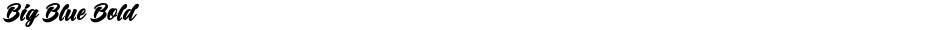 Big Blue BoldDemo
