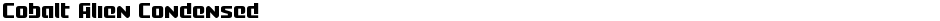 Cobalt Alien CondensedDemo
