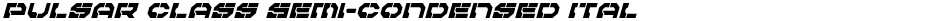 Pulsar Class Semi-Condensed ItalicDemo