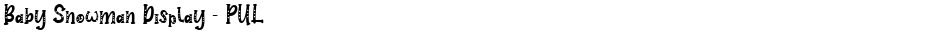 Baby Snowman Display - PULDemo