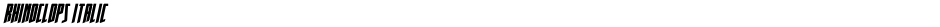 Rhinoclops ItalicDemo