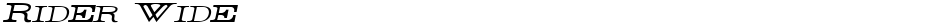 Rider WideDemo