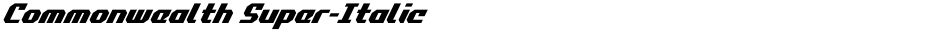 Commonwealth Super-ItalicDemo