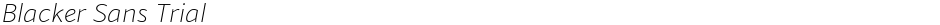 Blacker Sans TrialDemo