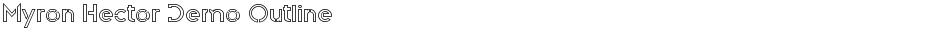 Myron Hector Demo OutlineDemo