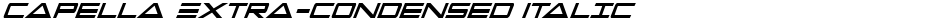 Capella Extra-condensed ItalicDemo