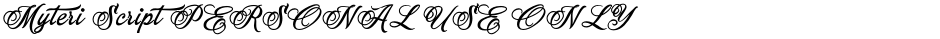 Myteri Script PERSONAL USE ONLYDemo