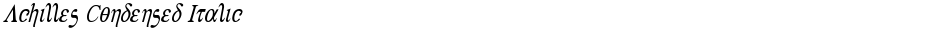 Achilles Condensed ItalicDemo