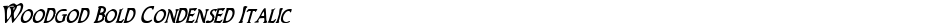 Woodgod Bold Condensed ItalicDemo