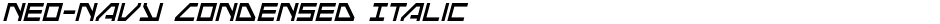 Neo-Navy Condensed ItalicDemo