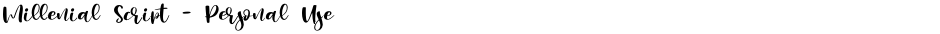 Millenial Script - Personal UseDemo