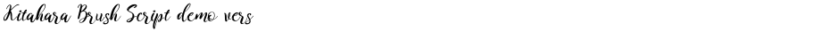 Kitahara Brush Script demo versDemo