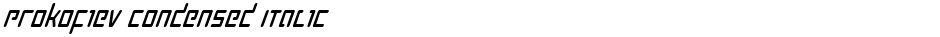 Prokofiev Condensed ItalicDemo