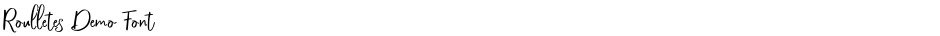 Roulletes Demo FontDemo