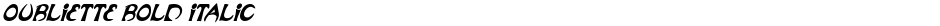 Oubliette Bold ItalicDemo