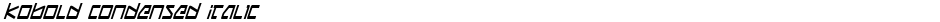 Kobold Condensed ItalicDemo