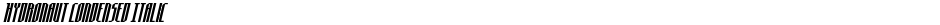 Hydronaut Condensed ItalicDemo