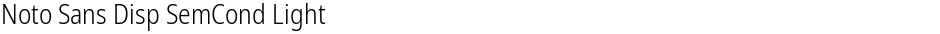 Noto Sans Disp SemCond LightDemo