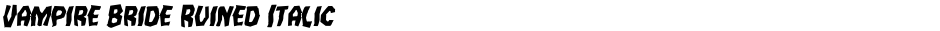 Vampire Bride Ruined ItalicDemo