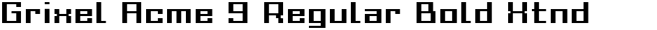 Grixel Acme 9 Regular Bold XtndDemo