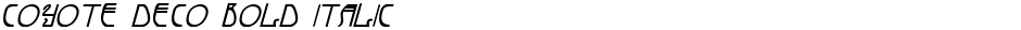 Coyote Deco Bold ItalicDemo